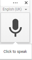 Google Documents click to speak icon