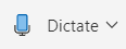 Office 365 dictate icon